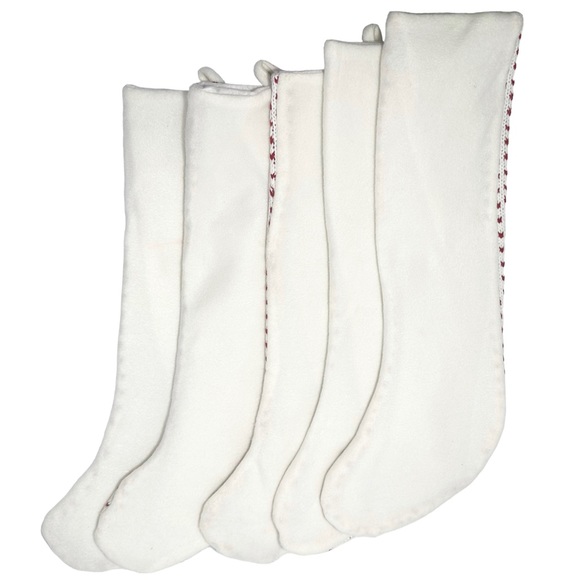 🎄 Hobby Lobby Stocking Set (x5) 21” Knit w/ Poms Red White - Picture 6 of 6